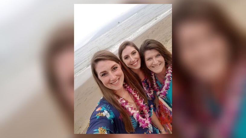 Dr. Linda Reilman (far right) with her daughters, Rachel Fladung (left) and Cheryl Fladung (center), on vacation in Hawaii during Mother’s Day week of 2018. While returning home on an overnight flight, Dr. Reilman’s skills were needed during an in-flight emergency. CONTRIBUTED