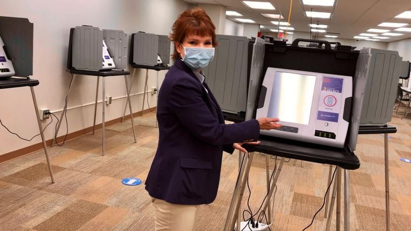 Coronavirus safety measures are added at Montgomery Co. early vote center and voters must wear masks