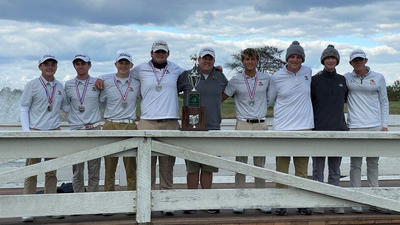 The Alter boys golf team finished second Saturday in the Division II state tournament at NorthStar Golf Club in Sunbury. CONTRIBUTED PHOTO