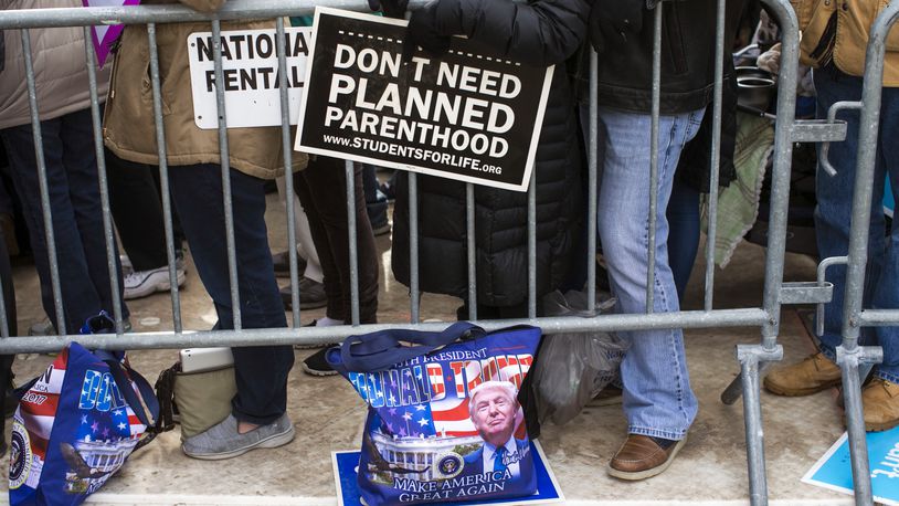 Demonstrators at the Right to Life Rally in Washington on Jan. 27, 2017.