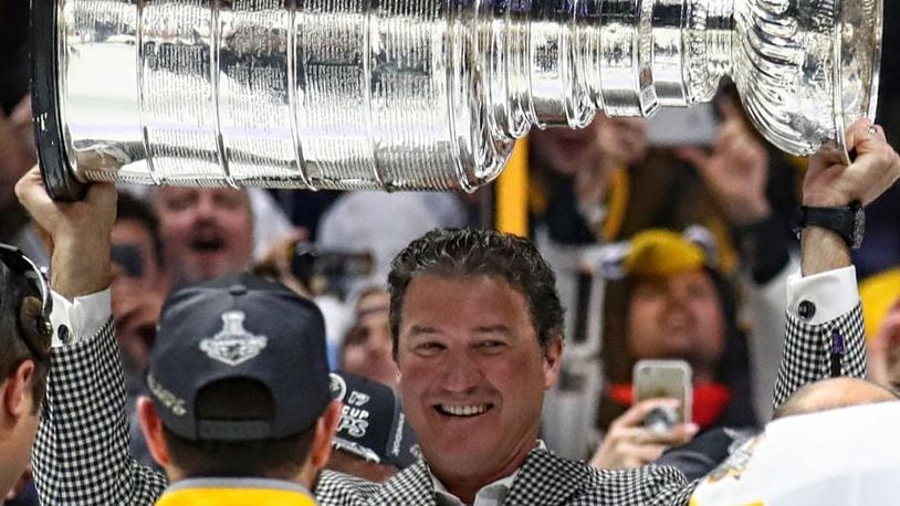 Mario Lemieux 's five-goal game in 1988 -- when he scored five different ways -- was named the NHL's greatest moment.