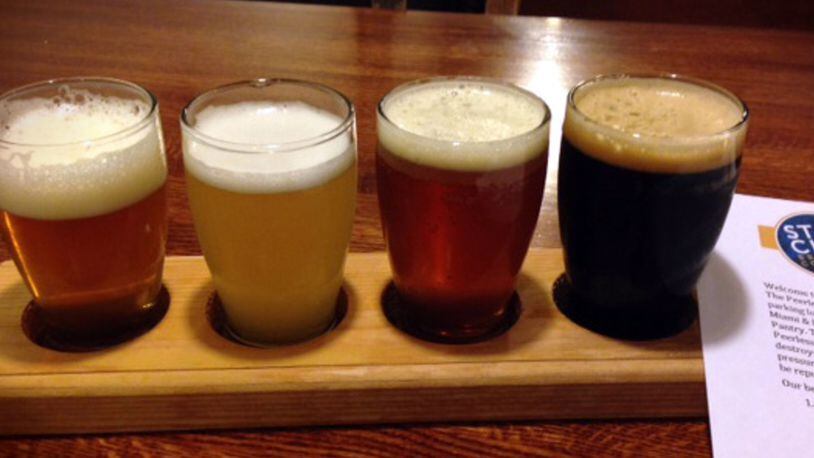 Sampler from Star City Brewing in Miamisburg. Staff photo by Mark Fisher