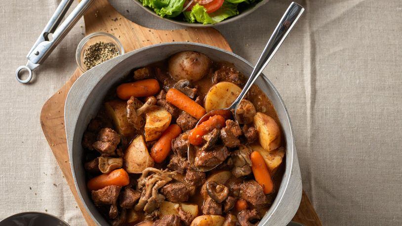 Sunday’s dinner is Wild Mushroom Beef Stew. Contributed by Cattlemen’s Beef Board