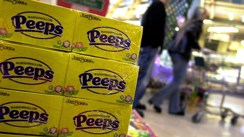 Peeps (pictured) are being incorporated into a new Oreo flavor in time for spring and Easter. (Photo by William Thomas Cain/Getty Images)