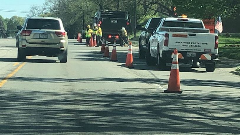 Crews are working to repair areas on Ohio 48 this week. Next week the Ohio Department of Transportation is set to start resurfacing about a 1.5-mile stretch in Kettering. NICK BLIZZARD/STAFF