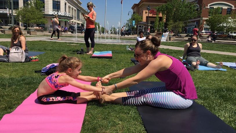 The Greene Town Center’s Yoga on the Square series. CONTRIBUTED