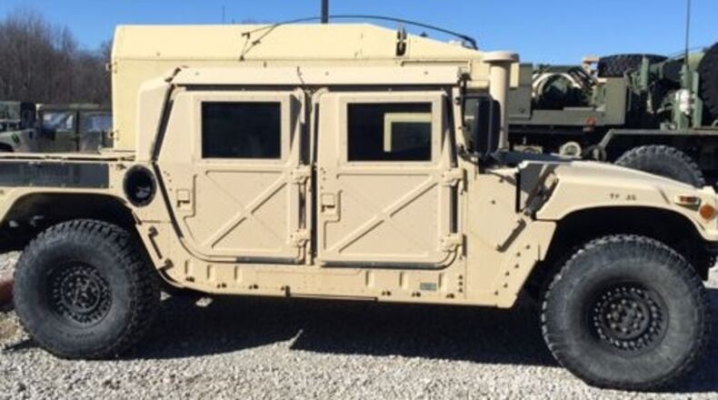 A military Humvee similar to this one was discovered stolen March 22, 2016, from the Ohio National Guard Armory in Stow. CONTRIBUTED