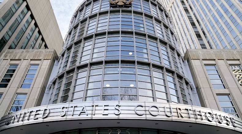 FILE - The U.S. federal courthouse in the Brooklyn borough of New York, on Jan. 17, 2023. (AP Photo/John Minchillo, File)