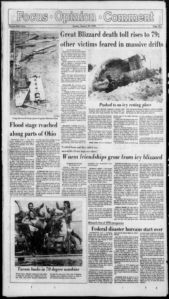 Winter Blizzard of 1978 Dayton