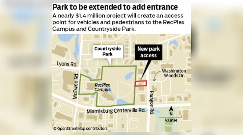 Washington Twp. will expand Countryside Park to the east to create a new access point for vehicles and pedestrians to the park and the Washington Twp. RecPlex campus.