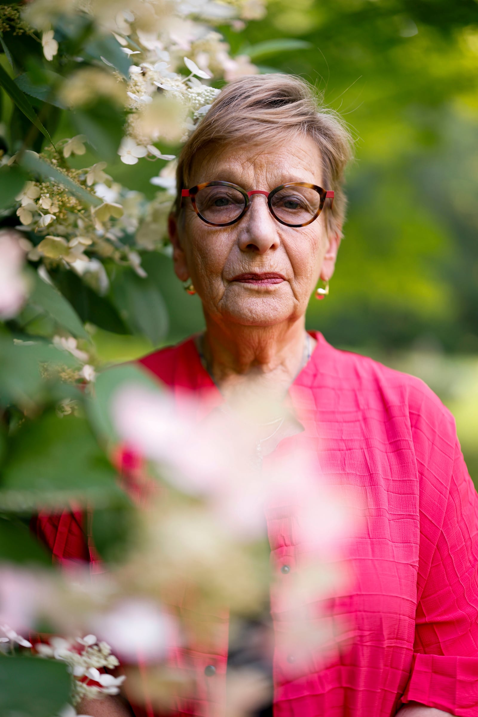 Marianne Hirsch, a professor at Columbia University, poses for a portrait on Thursday, July 24, 2025 in Norwich, Vt. (AP Photo/Michael Owens)