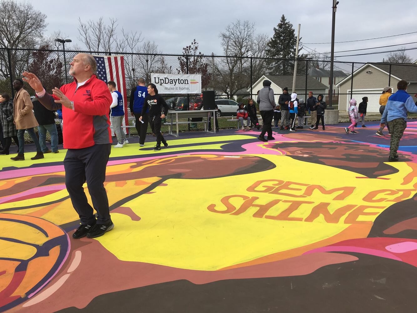 PHOTOS: Dayton’s youth enjoy their colorful, new Project Rebound  basketball court