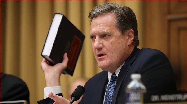 Rep. Mike Turner, R-Dayton, questions former Special Counsel Robert Mueller in a July hearing. Photo by Chip Somodevilla/Getty Images)