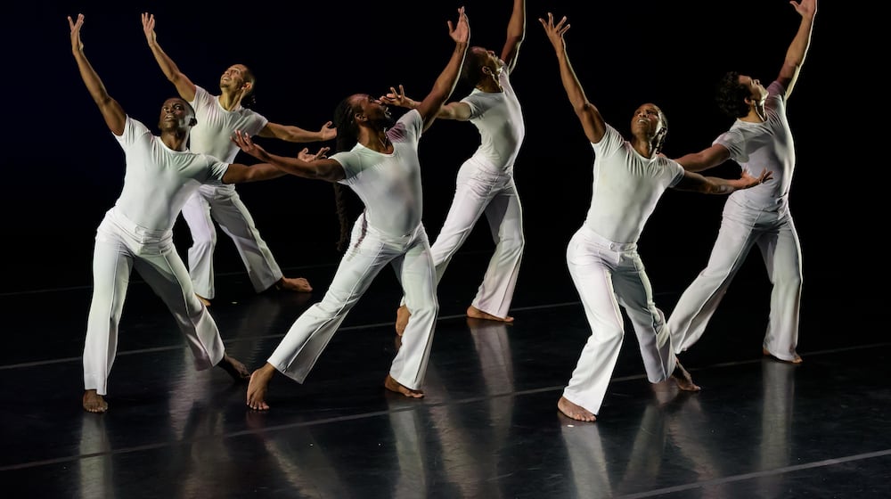 The Dayton Contemporary Dance Company presented 'Reflections' at Victoria Theatre in downtown Dayton on Sunday, Oct. 26, 2025. TOM GILLIAM / CONTRIBUTING PHOTOGRAPHER