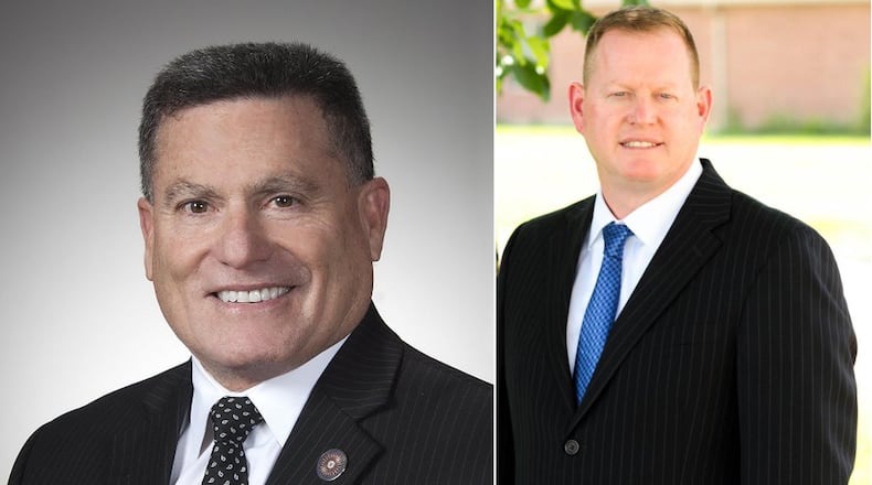 Rick Perales (left) and Colin Morrow are running for Greene County Commissioner.