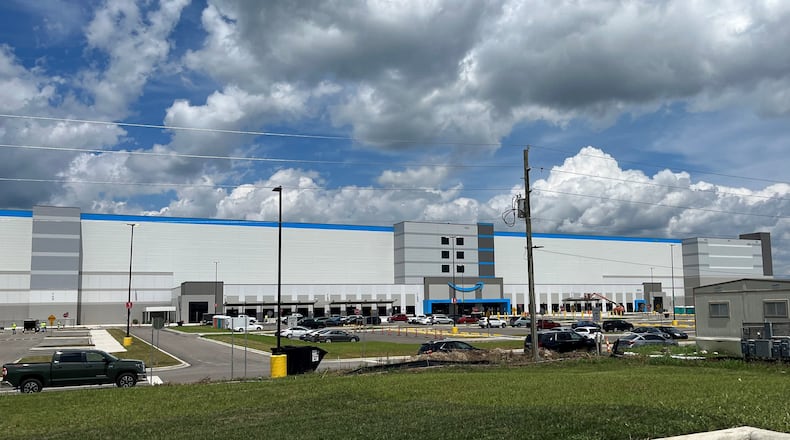 Amazon's massive new fulfillment facility is under construction at 1835 Union Airpark Blvd. CORNELIUS FROLIK / STAFF