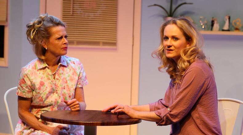 Claire Kennedy (right as Jen, opposite Laurie Carter Rose as Della in the Human Race Theatre Company’s production of ‘The Cake”) portrays Blanche DuBois in Virtual Theatre’s streaming of ” A Streetcar Named Desire.” CONTRIBUTED/HEATHER N. POWELL