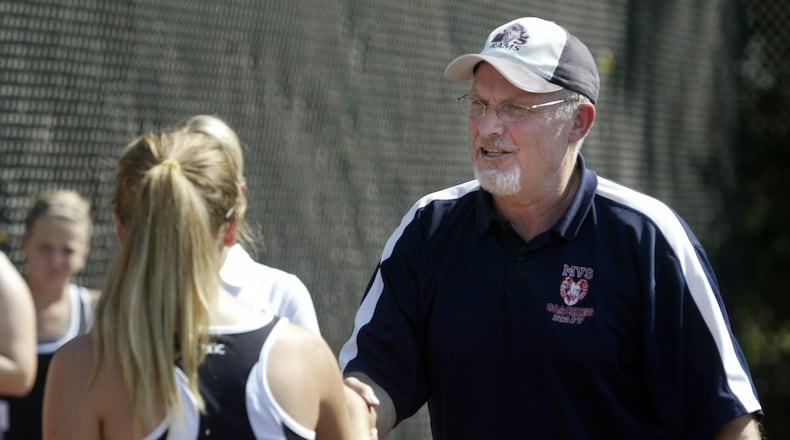Vin Romeo, right, was inducted into The Miami Valley School’s athletic hall of fame in 2005. FILE PHOTO