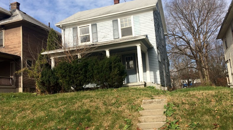 The house on West Norman Avenue in Dayton behind which Benjamin Warner, 32, of Lebanon, was found shot to death on Saturday.