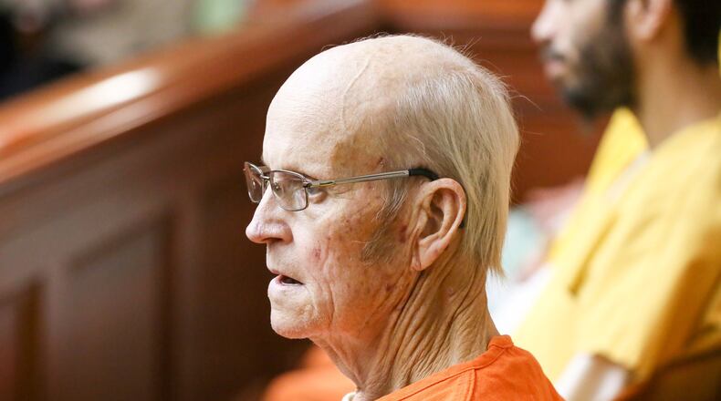 Lester Parker, the Hamilton homeowner who is charged with aggravated arson and murder for the fire the killed firefighter Patrick Wolterman, appeared Monday, Dec. 19, in Butler County Common Pleas Court for a pre-trial hearing before Judge Greg Stephens. GREG LYNCH / STAFF