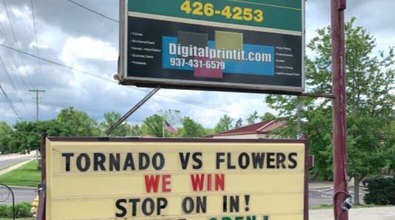 The Beavercreek Florist, 2173 N. Fairfield Road, has reopened after the Memorial Day tornado damaged the building and knocked power out in the area. CONTRIBUTED