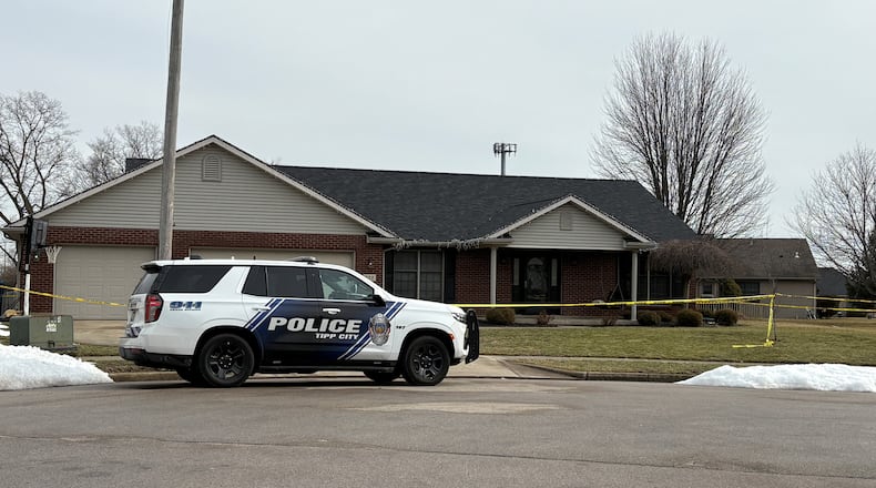Ashley Flynn, 37, was found shot to death following a reported burglary early Monday, Feb. 16, 2026, at her home on Cunningham Court in Tipp City. JEN BALDUF/STAFF