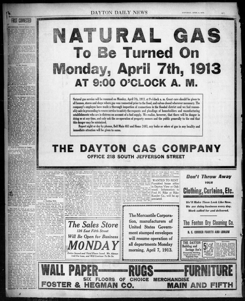 Dayton history pages 1913 Flood