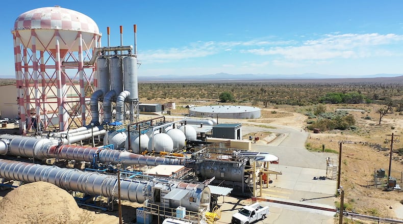 The Altitude facility at Edwards Air Force Base, Calif., does tactical scale research on next-generation rocket motor and engine components, propellant formulations, and subsystems; and high vacuum research on satellite components, subsystems and systems. Research testing includes solid rocket motor testing at simulated altitudes up to 120,000 feet. The complex has been used for space simulation to validate thrust vector control systems, baseline a standard for solid rocket motor propellants, research extendable nozzle cones, and systems, and research space qualified ignition systems. (Courtesy photo)