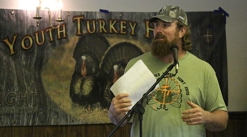Former New England Patriots tackle Matt Light, a Greenville native, talks turkey last year. GREG BILLING / CONTRIBUTED