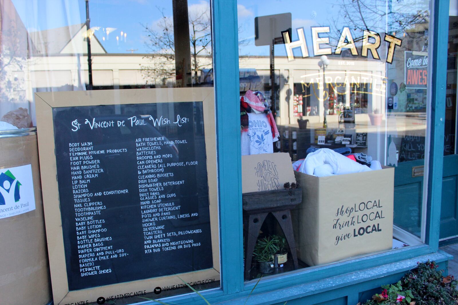 The window display at Heart Mercantile.
