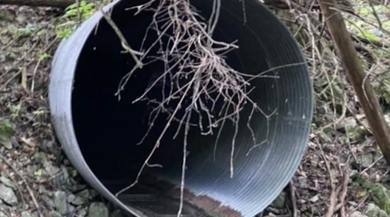 Here is the "end of the road," or sewer, for some dogs' poop bags. See what happens when dog owners toss poop bags into a sewer? CONTRIBUTED