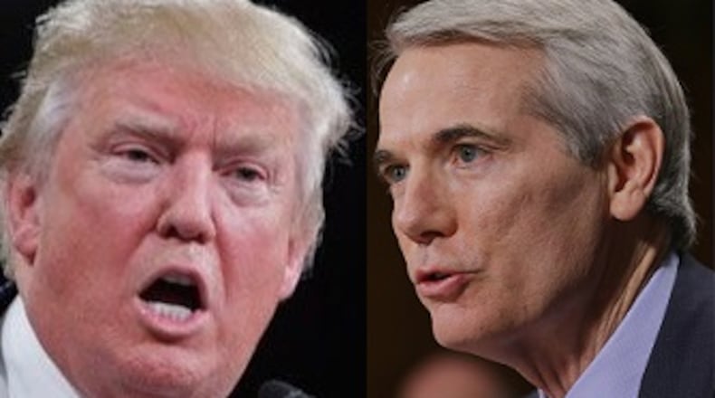 President Donald Trump and Sen. Rob Portman