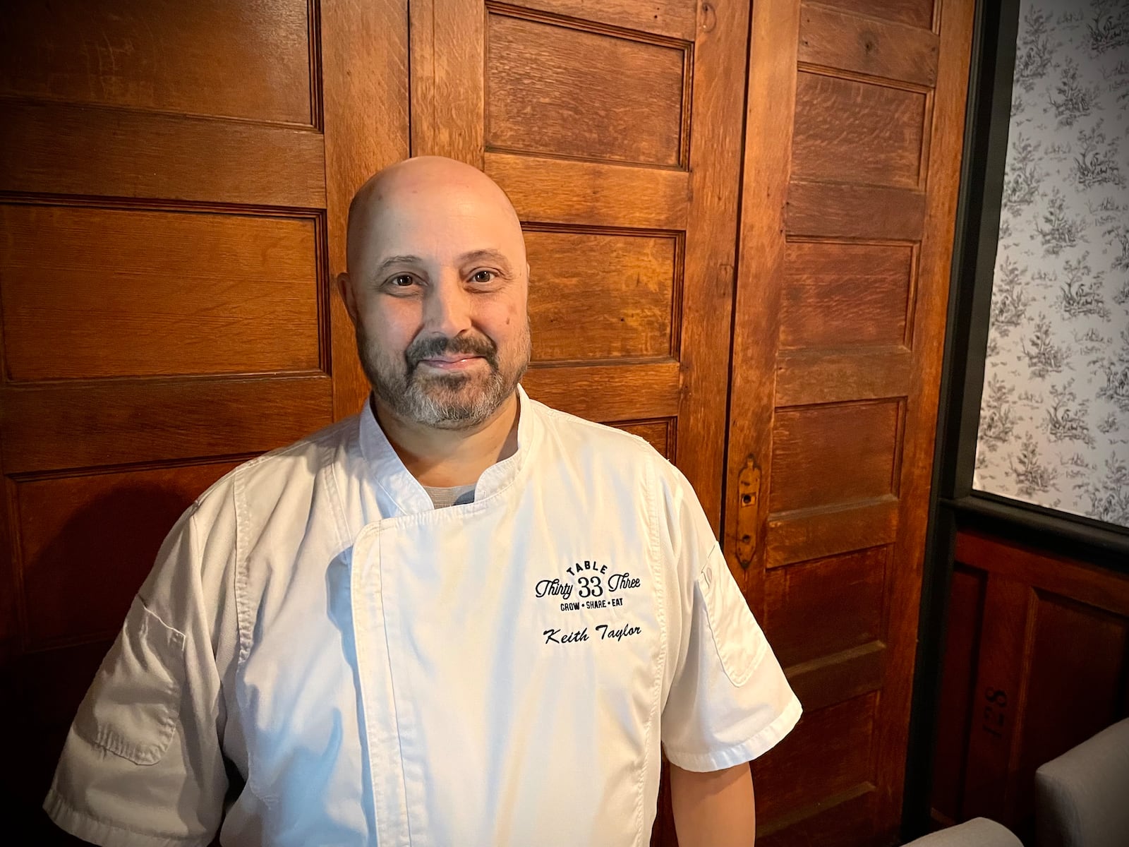 Table 33 Executive Chef Keith Taylor recalled working as a 25 year old line cook at l’Auberge in 1995 when the Dayton Peace Accords was signed — ending the war in Bosnia. NATALIE JONES/STAFF