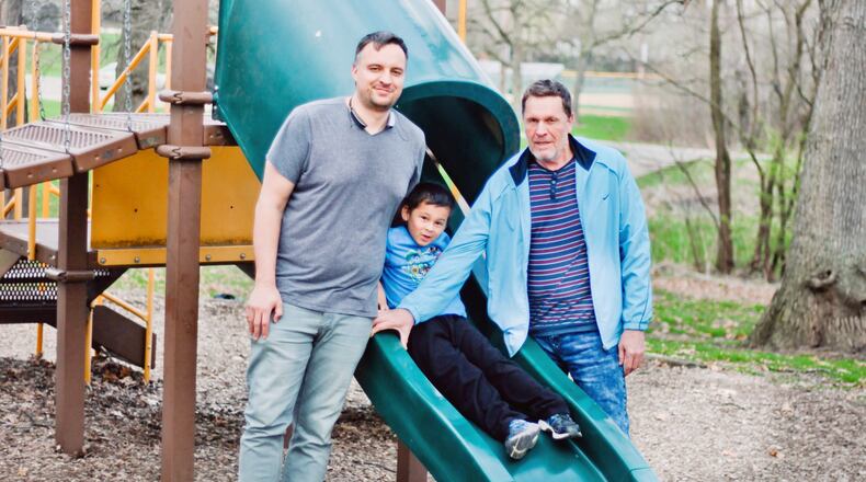 Andrey Arkhipov, his son, Maksim and Andrey’s father, Vladimir. CONTRIBUTED