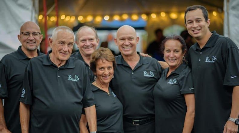 El Meson is located at 903 E. Dixie Dr. in West Carrollton. Pictured left to right is Herman R. Castro, Herman G. Castro, Mark Abbott, Gloria Castro, Bill Castro, Marie Castro and Stefen Lamley Castro. CONTRIBUTED PHOTO
