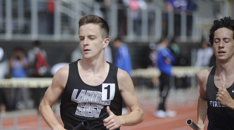 Lakota East’s Dustin Horter during the Wayne track and field invitational at Huber Heights last week. MARC PENDLETON / STAFF