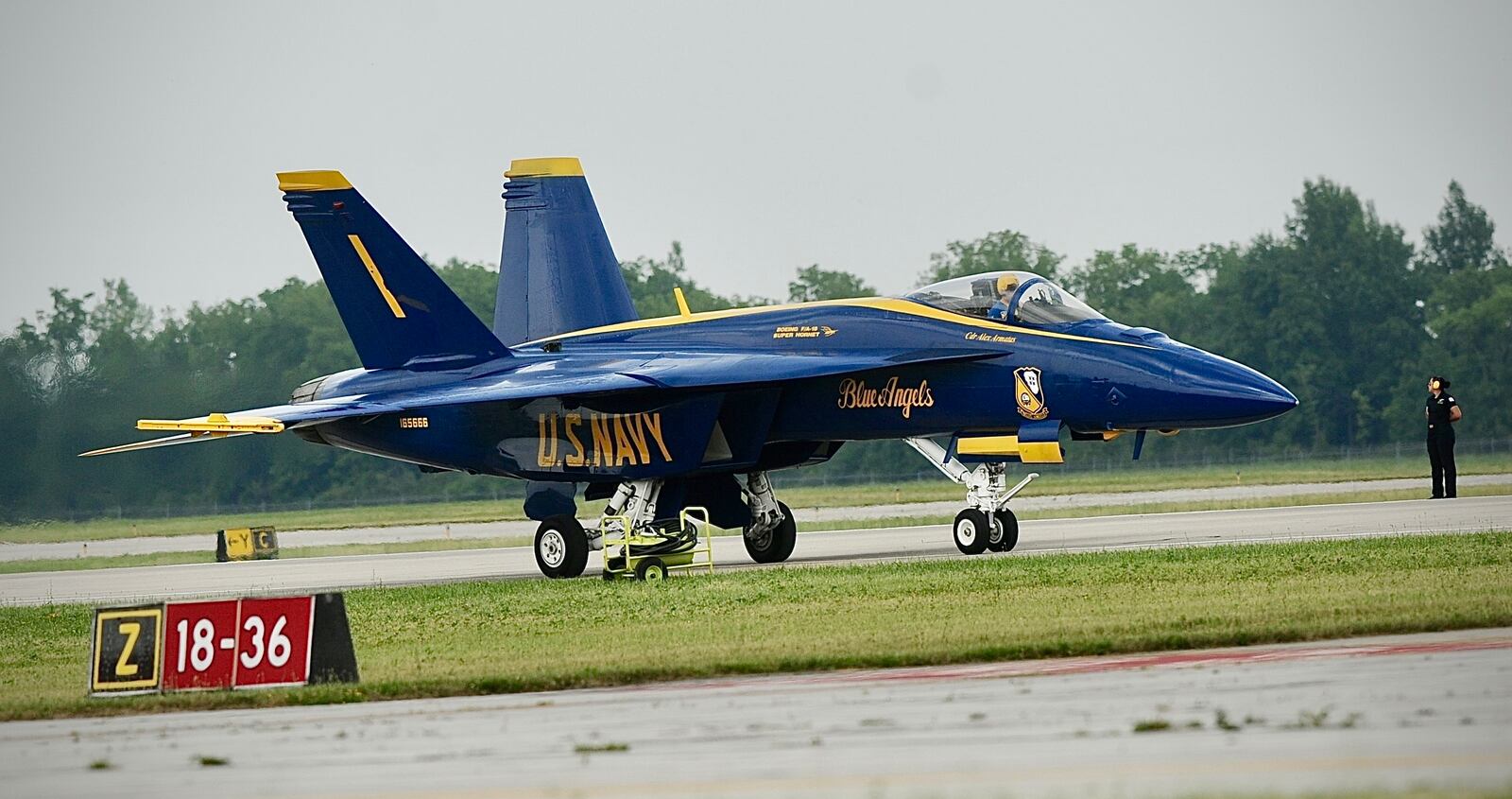 The U.S. Navy Blue Angels arrive in Dayton Wednesday, June 19, 2024, ahead of the CenterPoint Energy Dayton Air Show this weekend at the Dayton International Airport. MARSHALL GORBY\STAFF