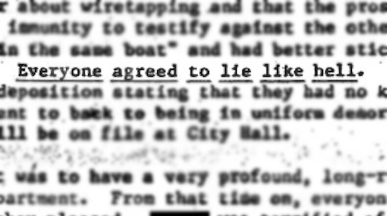 An excerpt from the "Anonymous Memo" written by former Dayton police Sgt. Dennis Haller to expose corruption in the department.