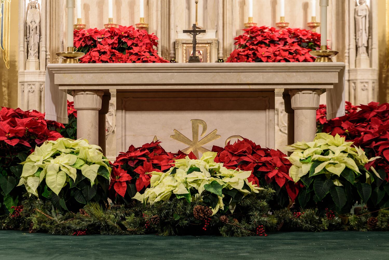 PHOTOS: A look inside Holy Angels Catholic Church decorated for Christmas