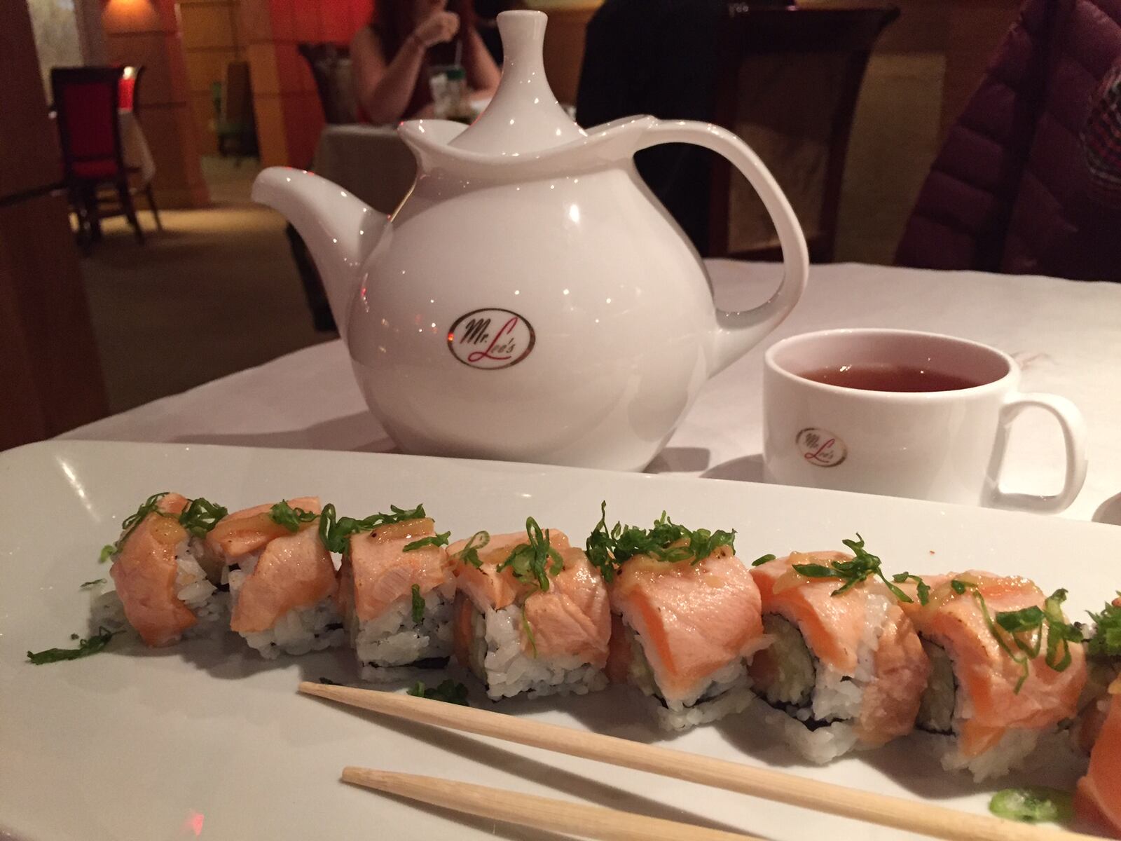 Shen's Szechuan & Sushi Miso Sake roll  Contributed photo by Alexis Larsen