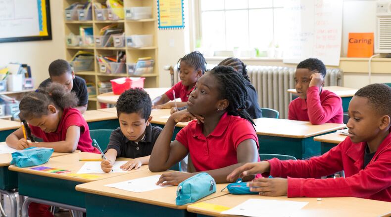 The DECA Prep charter school serves students in kindergarten through fourth grade in Dayton’s Five Oaks neighborhood. Its performance index on state tests improved noticeably in 2016-17. CONTRIBUTED PHOTO
