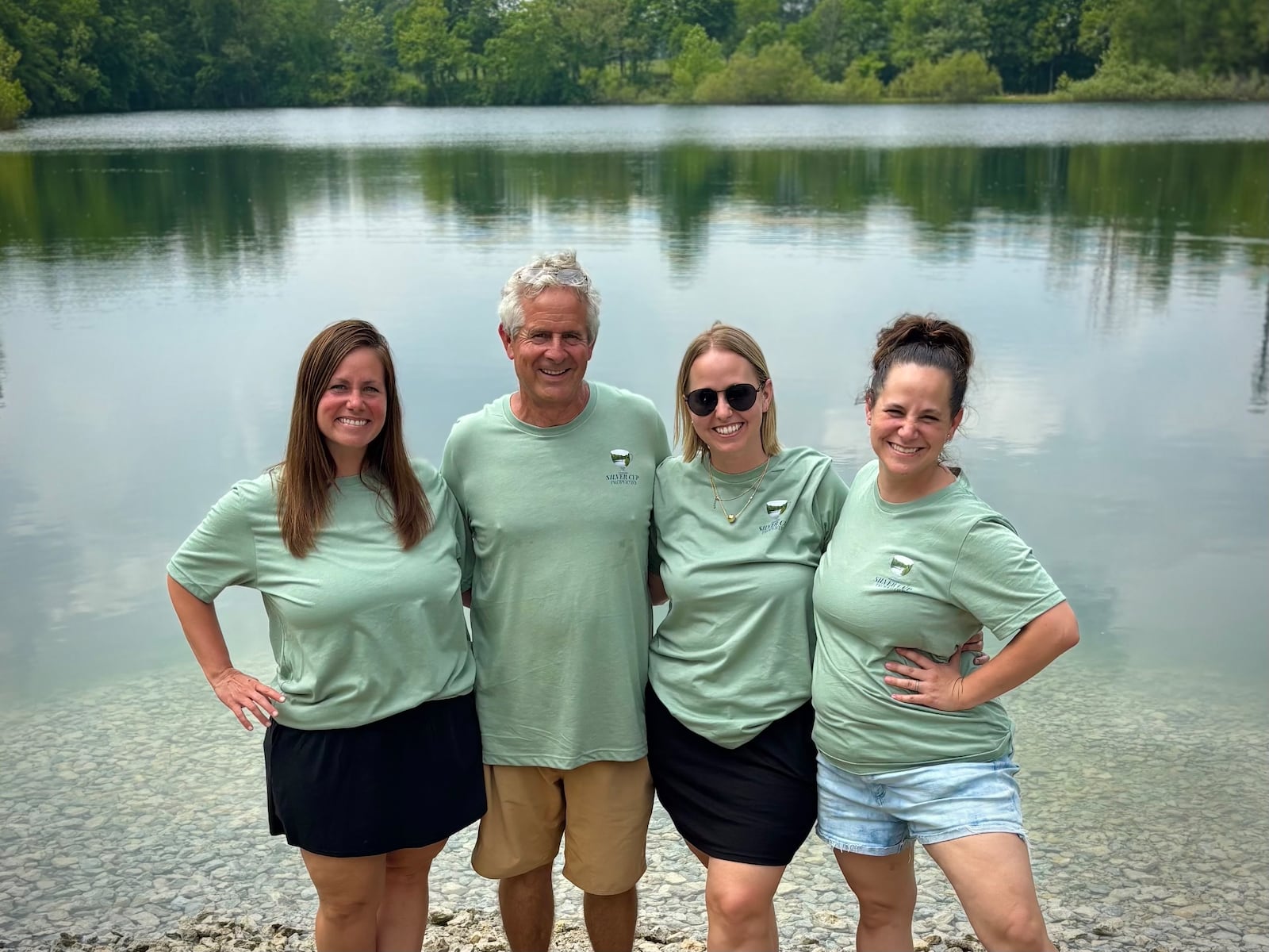 Sisters Andrea Lisby, Alisha Cvitkovich and Kalynn Elwood, and their father, Dan Degenhart are the owner-operators of Silver Cup Properties, which aims to revitalize the former Sportsman Lake in Cedarville as the recreational hub it was nearly 50 years ago. CONTRIBUTED