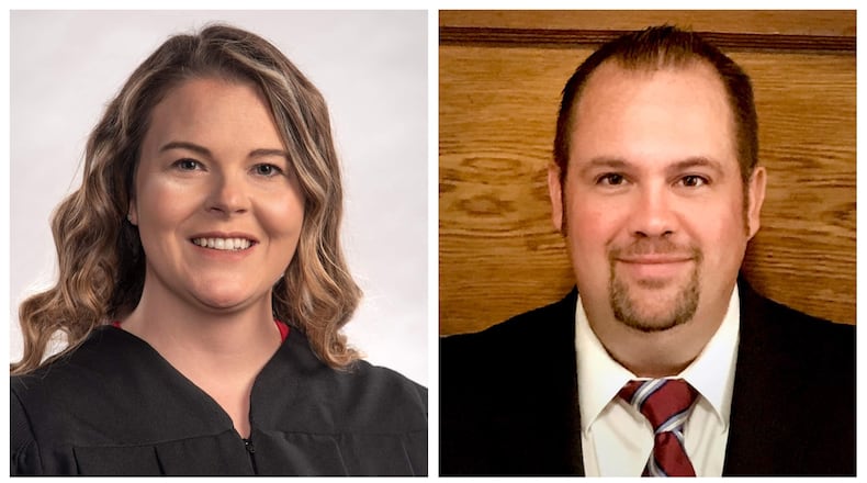Miamisburg Municipal Court Judge Alyse Rettich and attorney Josh Liles. CONTRIBUTED