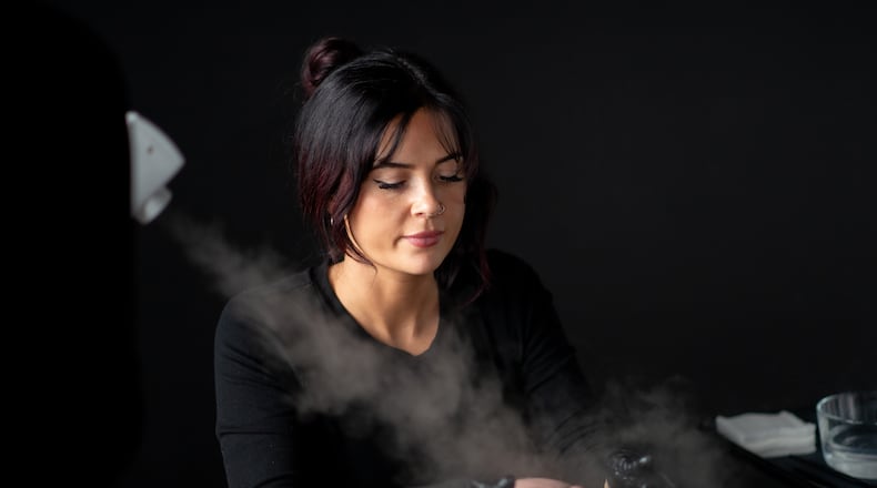 Pēkomd Dayton, 6728 Loop Road, Centerville, plans to hold a June 7 grand opening event.  Pictured is Kate Kendrick, a licensed aesthetician at the new location, performing a facial service. CONTRIBUTED
