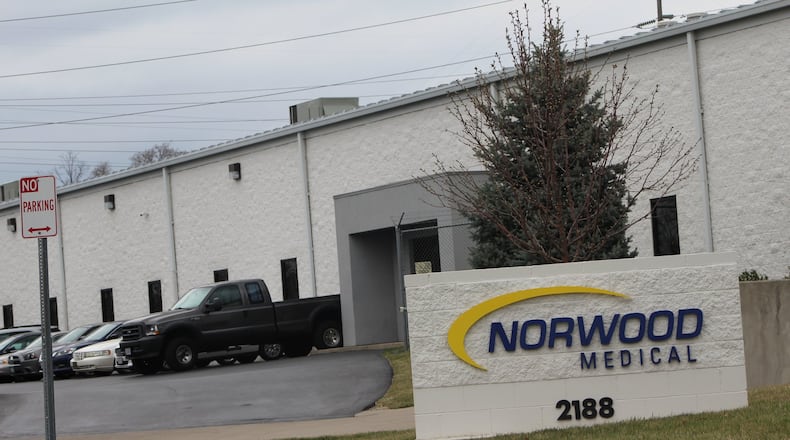 Norwood Medical has added hundreds of jobs in recent years and continues to expand. CORNELIUS FROLIK / STAFF