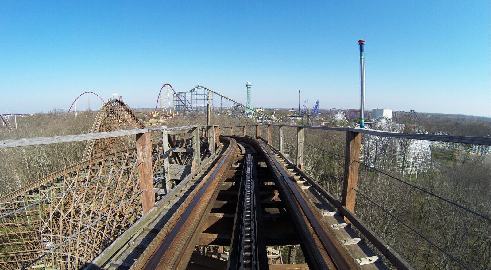 The longest wooden roller coaster in the world.