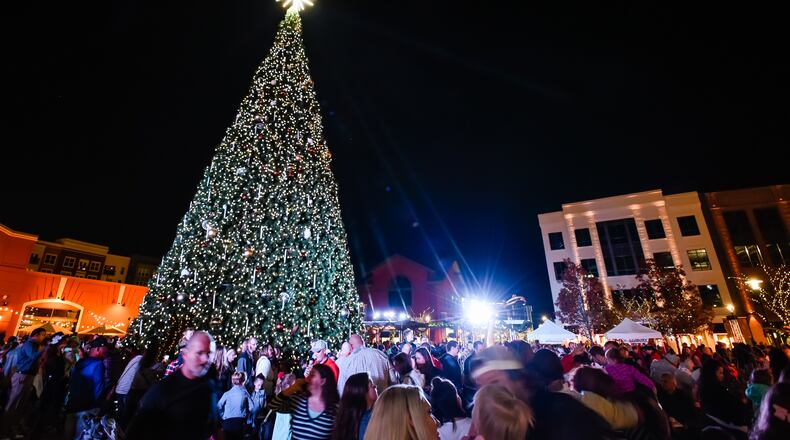 Liberty Center held their Holiday Parade and Christmas Tree Lighting to kick off their holiday shopping season Friday, Nov. 18 in The Park at Liberty Center in Liberty Township. NICK GRAHAM/STAFF