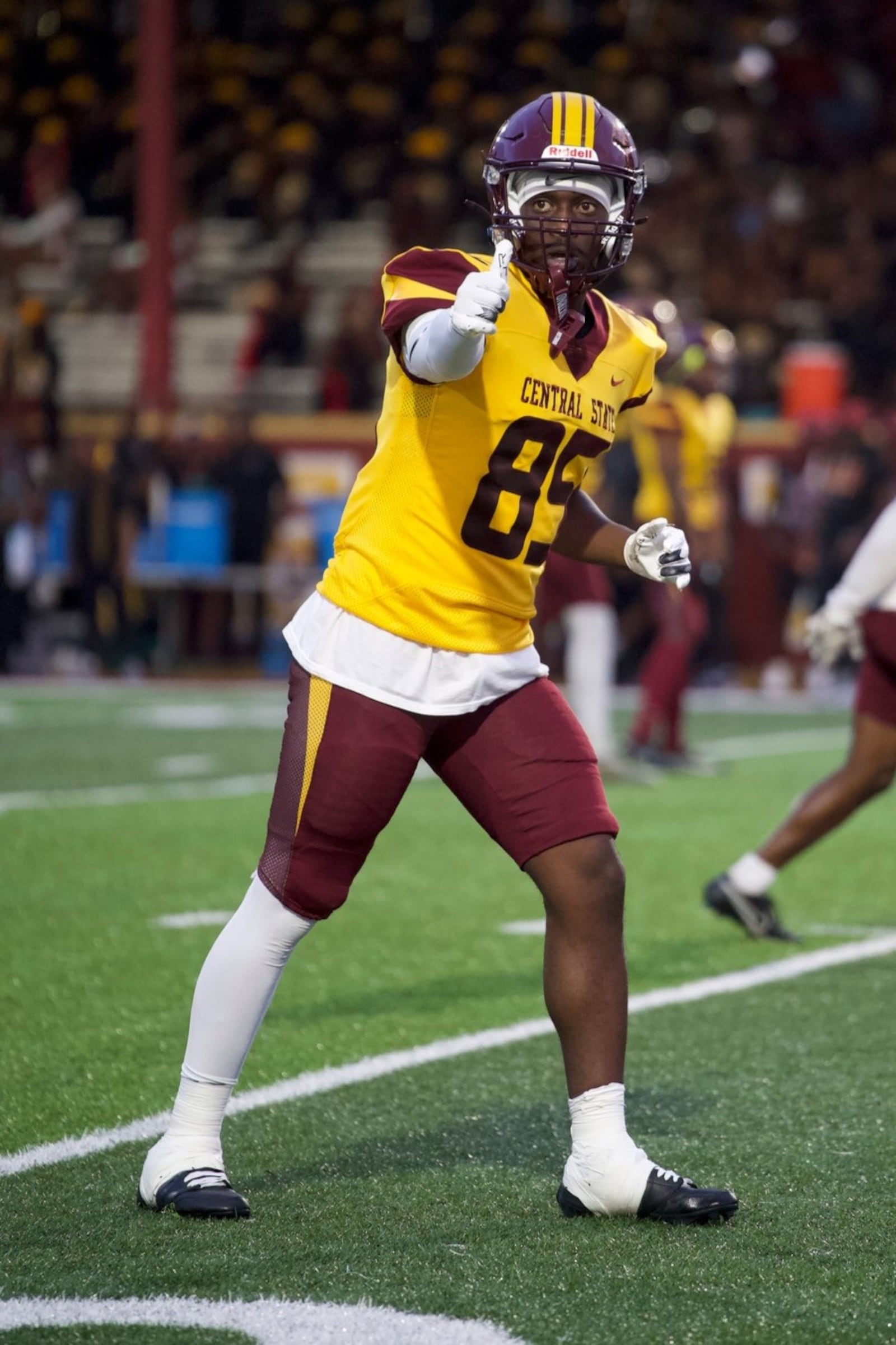 Central State receiver Corey Burnette Jr. lines up on the outside during a recent game for the Marauders. CENTRAL STATE ATHLETICS / CONTRIBUTED PHOTOS