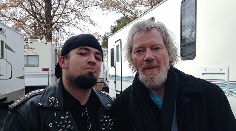 Filmmaker Josh Roush (L) and actor Michael Parks (R). Roush directed the feature documentary "Long Lonesome Highway: The Story of Michael Parks," which is screening April 26 at the Neon. CONTRIBUTED PHOTO: Josh Roush