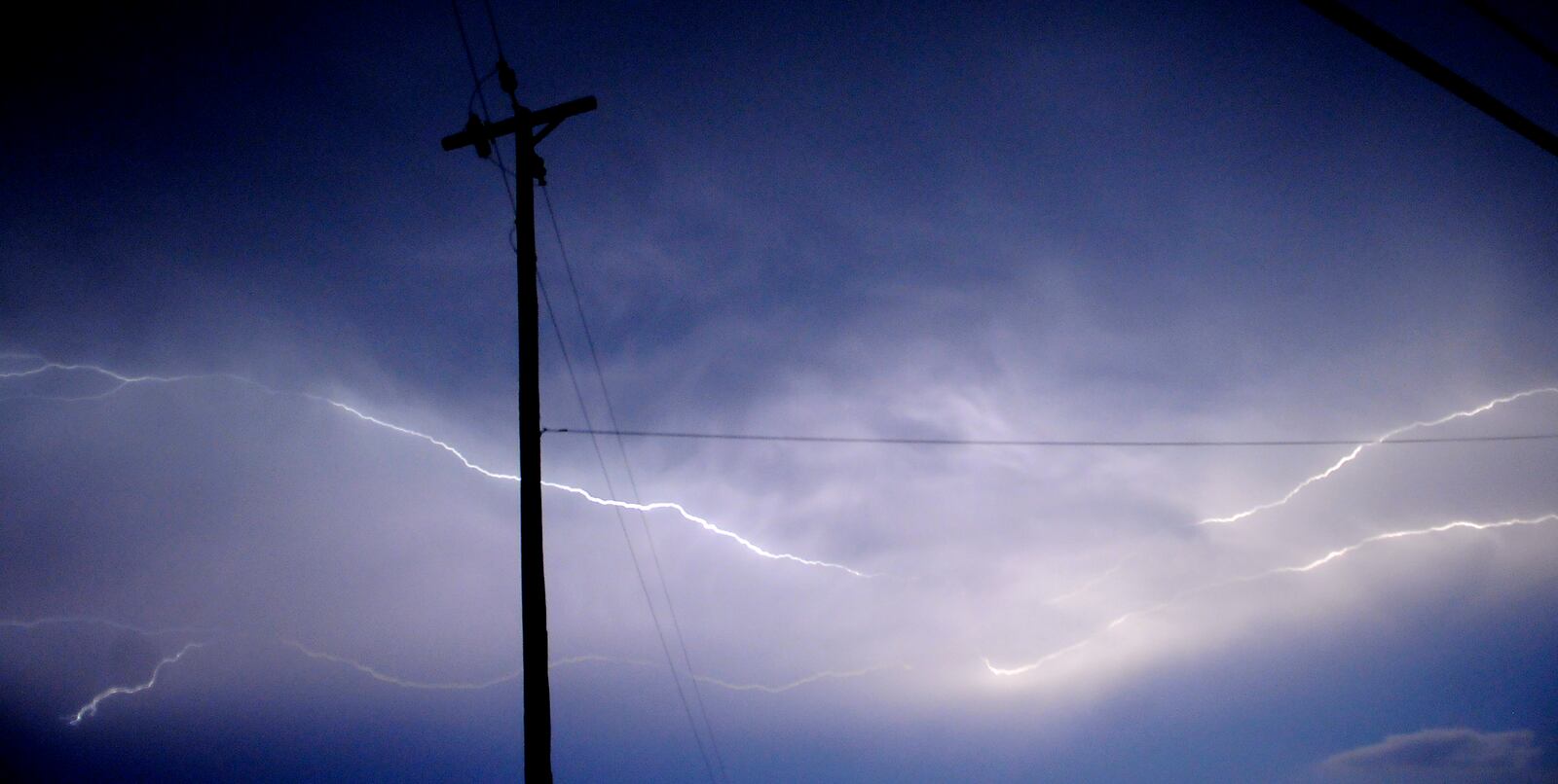 Lightning in the sky over Clark County Monday night, July 11, 2011. Staff photo by Marshall Gorby